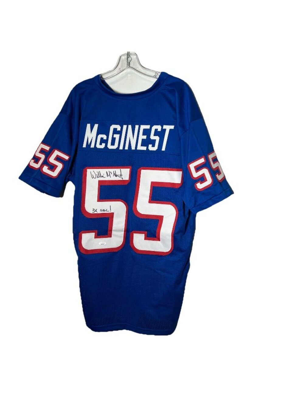 Willie McGinest Signed New England Patriots Jersey Super Bowl Inscribed JSA COA